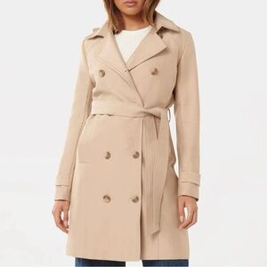 Petite Tan Trench Coat